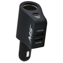 MobileSpec MBS01404 12Volt Four-Way Charger with 12V/DC Port 1
