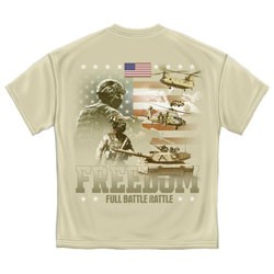 U.S. Military Merchandise MM2390XL Freedom Full Battle Rattle Short Sleeve T-Shirt X-Large Tan 1