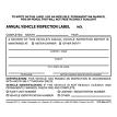 J.J. Keller 1279 Annual Vehicle Inspection Label