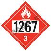 J.J. Keller 45193 UN 1267 Flammable Class 3 Tagboard Placard Non-Adhesive