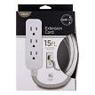 Cordinate 50011J 3 Outlet 15ft Extension Cord