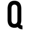 J.J. Keller 61627 Letter Q White Vinyl Adhesive Label 12