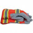 BlackCanyon Outfitters 702705L High Visibility Split Cowhide Leather Work Gloves Large