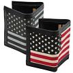 DAS 803AF RFID Leather/Canvas Trifold Wallet with American Flag Assortment