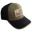 BlackCanyon Outfitters BCOCAPLTRFLG American Flag Patch Cap Blk/Olive Green