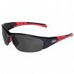 GLOBAL VISION EYEWEAR EXHAUSTSM Exhaust Safety Glasses Black/Red Frames/ Smoke Lens