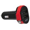 MobileSpec MBS03291PDQ 12V/DC Dual 1.0A & 2.4A USB Charger with Lightning Cable Red