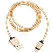 MobileSpec MBS06276 3' Lightning to USB Charge & Sync Metal Cable Gold