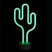 Neon Knight NS1906026 Neon Dorm Indoor Light NS1906026 Battery Operated or USB Powered Glowing Cactus Neon Decorative Sign LED Light Decoration