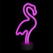 Neon Knight NS1906031 LED Neon Light Sign Room Decoration USB or Battery Powered Dorm Decoration Pink Flamingo NS1906031