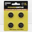PowerDrive PDCR20324B 2032 3V Lithium Button Battery 4 Pack