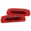 RoadPro RP-1274R2P LED 3.75 x 1.25 Sealed Lights w/2 Plug Connection - Red 2-Pack