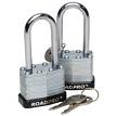 RoadPro RPLS-40L/2 40mm Laminated Steel Padlock with Bumper Guard - 2 Shackle 2-Pack