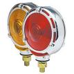 RoadPro RPMH3010 4 Double-Face Stop/Turn Light with Chrome-Frame Assembly - Red/Amber