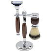 Union Razors SS4W Three Piece Shave Kit Wood