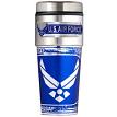 Great American Products TTWM2126814 16oz Stainless Steel Travel Tumbler with Air Force Metallic Wrap