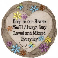 Spoontiques 13372 9 Inch Stepping Stone Deep In Our Hearts 1