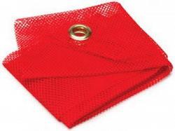 RoadPro 1616G 16 x 16 Red Mesh Warning Flag with Grommets 1