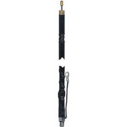 Wilson Antennas 305-489 5\' Silver Load FGT Series Fiberglass Whip Black 1