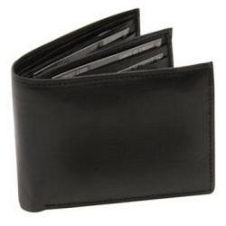 BlackCanyon Outfitters 538BK Bi-Fold Leather Wallet Black 1