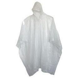 Boss 61 52 x 80 Side-Snap 10mm Vinyl Poncho with Hood - Clear 1
