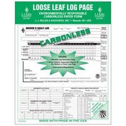 J.J. Keller 612MP Duplicate 5-In-1 Large Loose-Leaf Driver\'s Log Carbonless 1