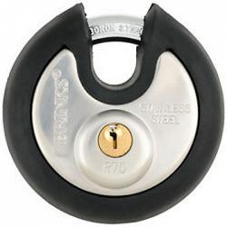 Brinks 67370001 70mm Commercial Stainless Steel Discus Lock with Jacket 1