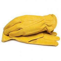 BlackCanyon Outfitters 84000/L Grain Cowhide Leather Work Glove w/Shirred Elastic Wrist Large 1