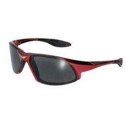 Global Vision C8RDSM Code-8 CF Safety Glasses with Smoke Lenses and Red Frame 1