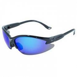 Global Vision COUBKGTB Cougar G-Tech Safety Glasses with Blue Lenses and Black Frame 1