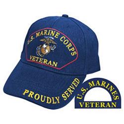 U.S. Military Merchandise CP00307 U.S. Marines Corp. Veteran Cap Navy 1