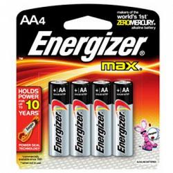 Eveready E-91BP4 AA Energizer Alkaline Batteries - 4-Pack 1