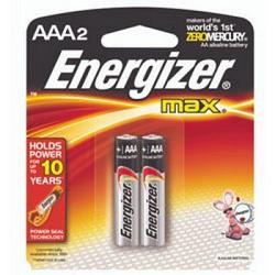Eveready E-92BP2 AAA Energizer Alkaline Batteries - 2-Pack 1