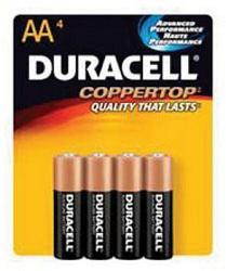 Duracell MN-1500B4 AA Cell Alkaline Batteries - 4-Pack 1