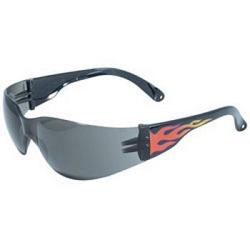 Global Vision RIDFLSM Rider Safety Glasses with Smoke Lenses and Flame Design Frame 1