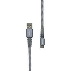 RoadKing RK06336 6\' Heavy-Duty USB-C Charge and Sync Cable Silver 1
