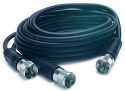RoadPro RP-12CCP 12\' CB Antenna Co-Phase Coax Cable with (3) PL-259 Connectors - Black 1