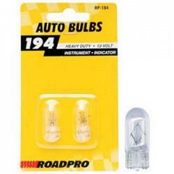 RoadPro RP-194 Heavy Duty Automotive Replacement Bulbs - #194 Clear 2-Pack 1