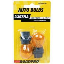 RoadPro RP-3357NA Heavy Duty Automotive Replacement Bulbs - #3357 Amber 2-Pack 1