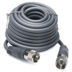 RoadPro RP-8X18 18\' CB Antenna Mini-8 Coax Cable with PL-259 Connectors - Gray 1