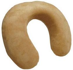 RoadPro RP2805 Neck Support Pillow with Memory Foam - Suede/Tan 1