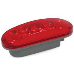 RoadPro RP6064RSMD LED 6.5 x 2.25 Oval Diamond Lens Sealed Light 7 LEDs/ Red 1