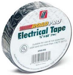 RoadPro RPHH-808 Electrical Tape - Black .75 x 60\' Single Pack 1