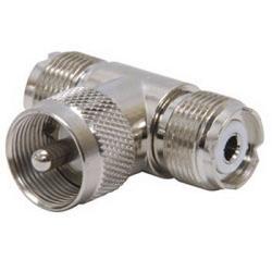 RoadPro RPM-358 T Connector - PL-259 to (2) SO-239 1