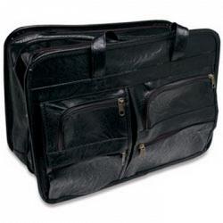 RoadPro SEB-001BK 17 x 12 Leather-Like Soft-Sided Briefcase - Black 1